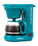 Holstein Housewares - 5-Cup Compact Coffee Maker, Teal - Convenient and ... - £39.31 GBP