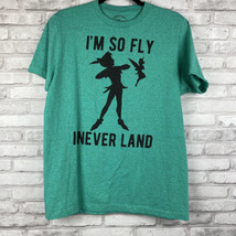 Disney Peter Pan Tinkerbell I&#39;m So Fly I Never Land Green T-shirt Size M... - $15.20