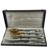 Cilquin Belgium Silverplated Bone Serving Set Edwardian Antique Boxed 4 ... - $77.75