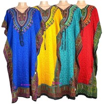 Long Kaftan Dress Hippy Boho Maxi Women Caftan Tunic Dress Plus Size Night Gown - £10.75 GBP