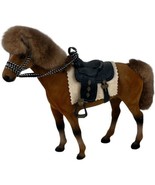 Vintage Toy Model Horse W/ Saddle Fuzzy Mane Tail International Travel S... - $38.47 CAD