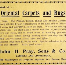 John Pray Carpets Upholstery 1894 Advertisement Victorian Oriental Rugs ADBN1j - $19.99