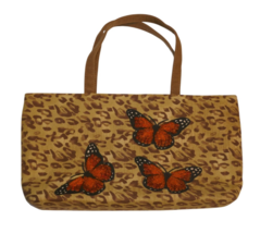 Kmart Leopard-Print Tote Bag with Monarch Butterfly Design - $24.99