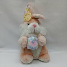 Vintage 10&quot; Cuddle Wit Yellow Rabbit Bunny With Floral Easter Egg With Tag  - £25.54 GBP