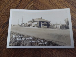 Old Real Photo RPPC Postcard Pavilion Building Marcotte Quebec Canada - £13.78 GBP