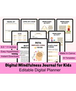 Kids&#39; Mindfulness Journal Printable Workbook Gratitude &amp; Emotions PDF - $5.00