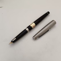 PILOT HA 31 black and sliver cap fountain pen Made in JAPAN - $58.96