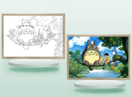 Light painting animation Hayao Miyazaki Totoro series,Creative design - £34.38 GBP