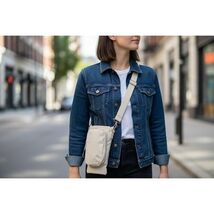 Beige Crossbody Bag Small Phone Pouch Bag With Strap - $9.40