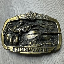 VINTAGE 1983 U.S. ARMY FIREPOWER MILITARY GREAT AMERICAN BELT BUCKLE JD - $11.88