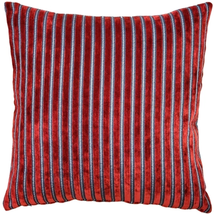 Rockefeller Lava Red Velvet Throw Pillow 20x20, Complete with Pillow Insert - £100.11 GBP