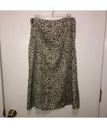 Heydress Women&#39;s Silky Lined Cheetah Print Midi Skirt SZ Small - £11.66 GBP