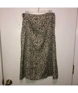 Heydress Women&#39;s Silky Lined Cheetah Print Midi Skirt SZ Small - $277.80 MXN