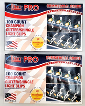 Lot of 2 Dyno Titan Pro Commercial Grade Gutter Shingle Light Clips 100 ... - $24.00