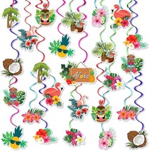 Hawaiian Luau Party Decorations, Luau Hanging Swirls Decorations, 50 Pcs - £11.62 GBP