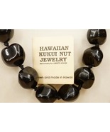 Ethnic KUKUI Nut Hawaiian Jewelry Liberty House Black Beaded Necklace 32... - £27.23 GBP