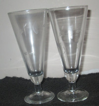 Princess House HERITAGE Pilsner Beer Glasses Set of 2 Cut Crystal Glass #442 NIB - £15.04 GBP