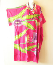 KG99 Floral Batik Hand Painted Kaftan Caftan Kimono Hippy Maxi Dress up ... - £23.43 GBP