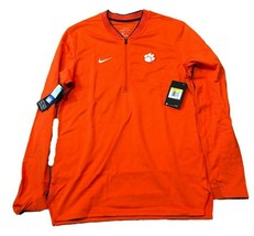 NWT New Clemson Tigers Nike Coaches Sideline 1/2 Zip Performance Small Jacket - £48.19 GBP