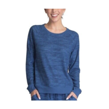 Muk Luks Womens Plus Butter-Knit Hacci Lounge Pajama Top Color Blue Size L - £24.24 GBP