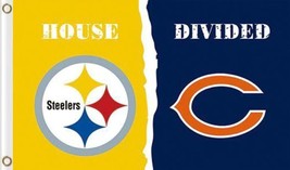 Pittsburgh Steelers and Chicago Bears 3x5ft Divided Flag, Machido flag - $17.00