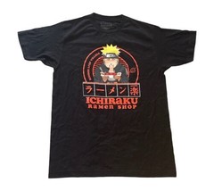 NEW Men Naruto Ichiraku Ramen Shop Black Graphic T-Shirt Size M Cotton Tee image 2