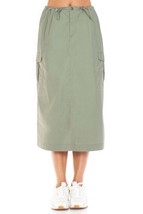 Women&#39;s Cargo Skirt With Drawstring Midi Skirt - $21.50