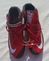 RED BLACK AUTHENTIC NIKE ALPHA PRO 2 FOOTBALL CLEATS SHOES 742766-630 ME... - $78.29