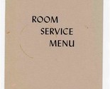 Room Service Menu Sheraton Hotel Alexandria Virginia 1960s  - $17.82