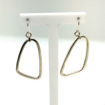 Vintage Sterling Signed 925 Silpada Thai Modern Geometric Hoop Dangle Ea... - £51.37 GBP