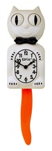 Limited Edition White Kit-Cat Klock Black Bow Tie and Orange Tail Clock - $1,734.37 MXN