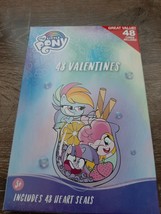 My Little Pony Valentine Card Kit 48 Count w/ Heart Shaped Seals  NEW - $15.89