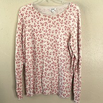 Old Navy 100% Cotton Sweater Beige with red Anchor Women&#39;s Cardigan - £16.55 GBP