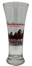 Vintage Y2K Budweiser Clydesdale Winter Holiday Pilsner Beer Glass Bar Cocktail - £7.94 GBP