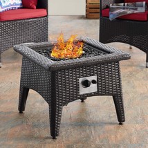 Vivacity Outdoor Patio Fire Pit Table Espresso EEI-2990-EXP - £338.31 GBP