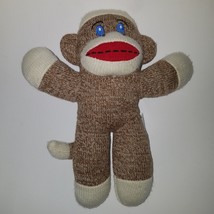 Baby Sock Monkey Plush 10&quot; Brown Stuffed Animal Toy Lovey Bondi Style 2010 - £10.08 GBP