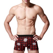 Mondxflaur Boxer Briefs for Men Poylester Snowflakes Stretch Men&#39;s Under... - £11.87 GBP