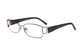 New Designer Inspired BLUSH Gold &amp; Black SERENA Eyeglasses 55mm with Case - $921.74 MXN