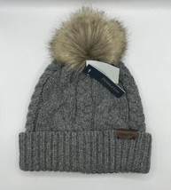 NWT Pendleton Cable Knit Pom Hat Gray Beanie Wool Blend Women’s - £31.85 GBP