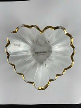Savoir Vivre Crystal Japan Heart Shape Gold Rim Candy Dish - Gently Used - £15.91 GBP