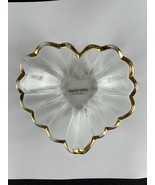 Savoir Vivre Crystal Japan Heart Shape Gold Rim Candy Dish - Gently Used - $20.29