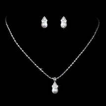 Bridal Wedding Jewelry Set Crystal Rhinestone Pearl - £16.47 GBP