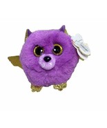 Ty Beanie Balls Hastie Bat with Golden Wings Purple Ball with Tags Glitt... - $4.94