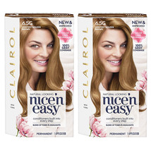 2-Pack New Clairol Nice&#39; n Easy Permanent Hair Color #6.5G Lightest Gold... - £22.95 GBP