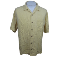 Tommy Bahama Men Hawaiian camp shirt p2p 24&quot; L aloha luau tropical silk jacquard - £23.45 GBP