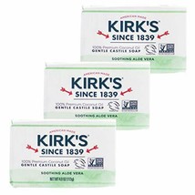 Kirk&#39;s Coco Castile Bar Soaps Aloe Vera 3-pack - £9.03 GBP