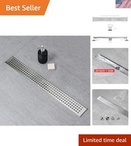 30-Inch Linear Shower Drain with Removable Grate - Brushed Stainless Ste... - $1,849.32 MXN