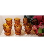 Vintage Whitehall Colony Amber Footed Tumbler FLARE RIM Set of 6 - $29.99