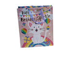 Viola Happy Birthday Spark Kitty Gift Bag  12 Inches Tall - £10.77 GBP