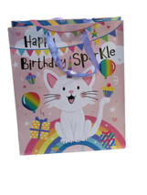 Viola Happy Birthday Spark Kitty Gift Bag  12 Inches Tall - $13.74